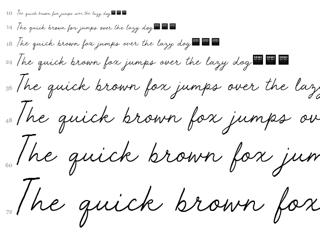 Master Works font waterfall